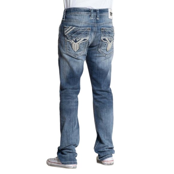 American Fighter Men's Denim jean skinny Fit Striker Volley - Picture 4 of 5